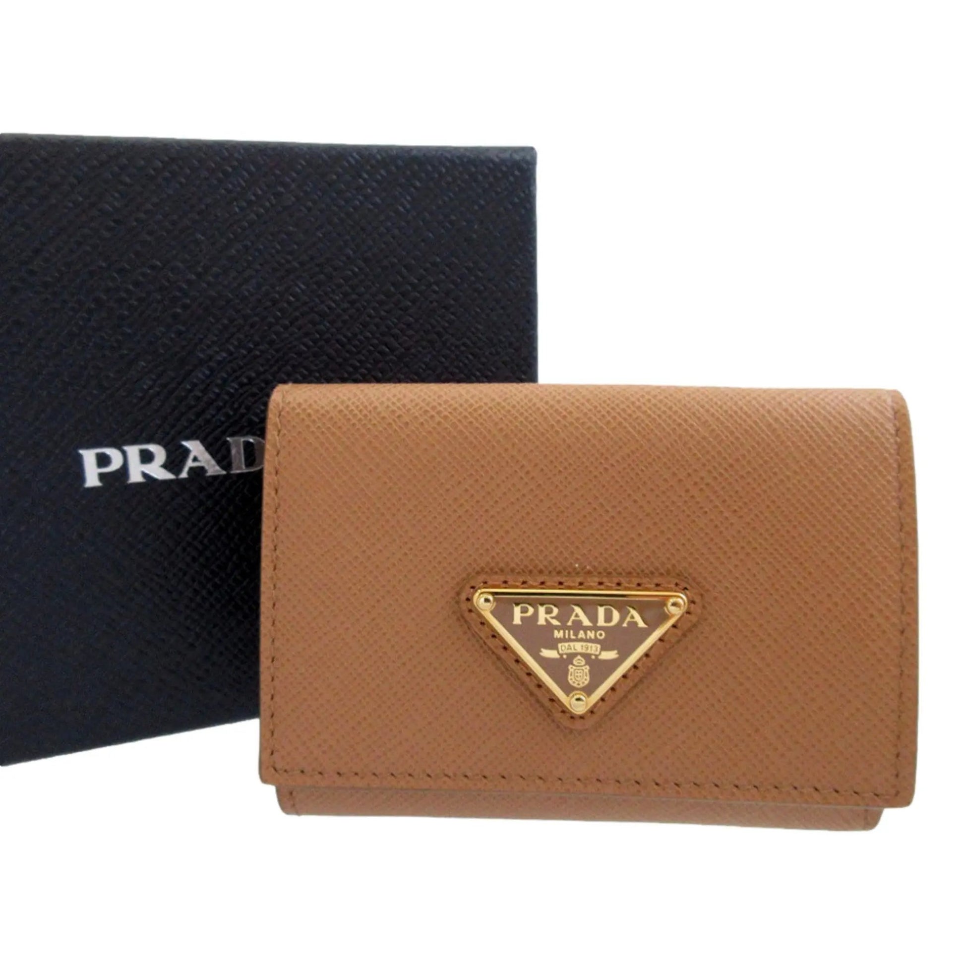 Prada Saffiano Leather Trifold Wallet - Timeless Elegance in