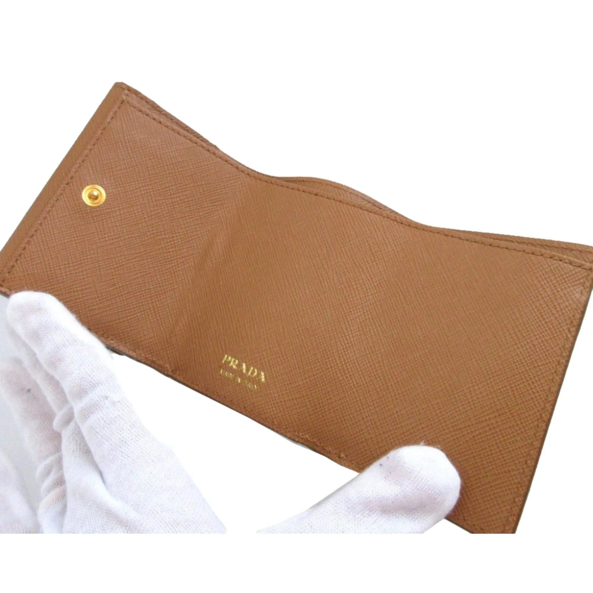 Prada Saffiano Leather Trifold Wallet - Timeless Elegance in