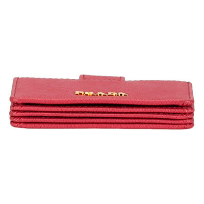 Prada Saffiano Leather Wallet - Stylish Card Case in Peonia Pink -   Shop Bags LLC 