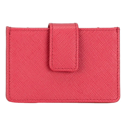 Prada Saffiano Leather Wallet - Stylish Card Case in Peonia Pink -   Shop Bags LLC 