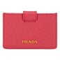 Prada Saffiano Leather Wallet - Stylish Card Case in Peonia Pink -   Shop Bags LLC 
