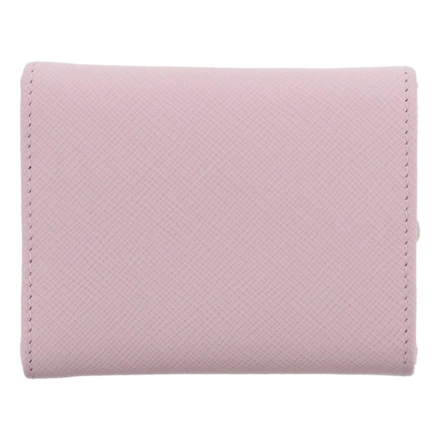 Prada Saffiano Light Pink Leather Wallet Coin Zipper Trifold Triangle Logo -   Shop Bags LLC 