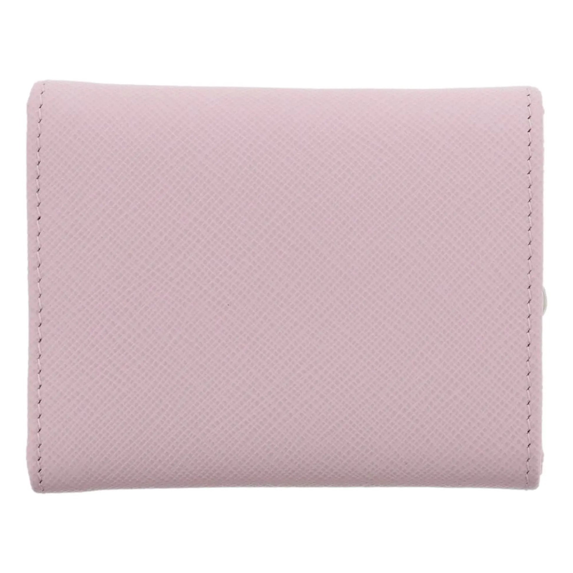 Prada Saffiano Light Pink Leather Wallet Coin Zipper Trifold Triangle Logo -   Shop Bags LLC 