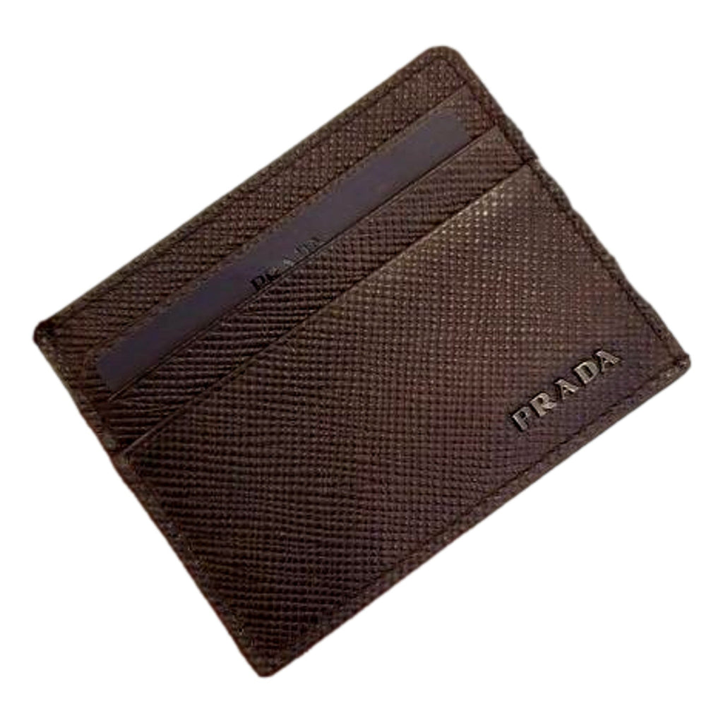 Prada Saffiano Mens Wallet | Stylish Brown Wallet for Cardholders -   Shop Bags LLC 