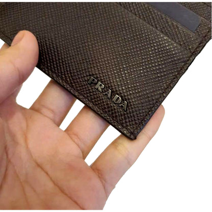 Prada Saffiano Mens Wallet | Stylish Brown Wallet for Cardholders -   Shop Bags LLC 