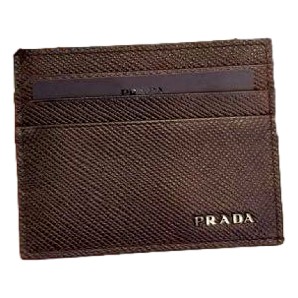 Prada Saffiano Mens Wallet | Stylish Brown Wallet for Cardholders -   Shop Bags LLC 