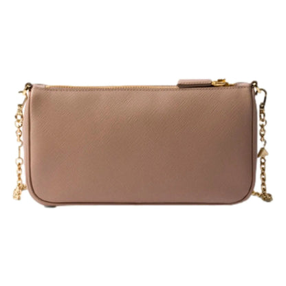 Prada Saffiano Mini Shoulder Bag: Elegant Beige Essential -   Shop Bags LLC