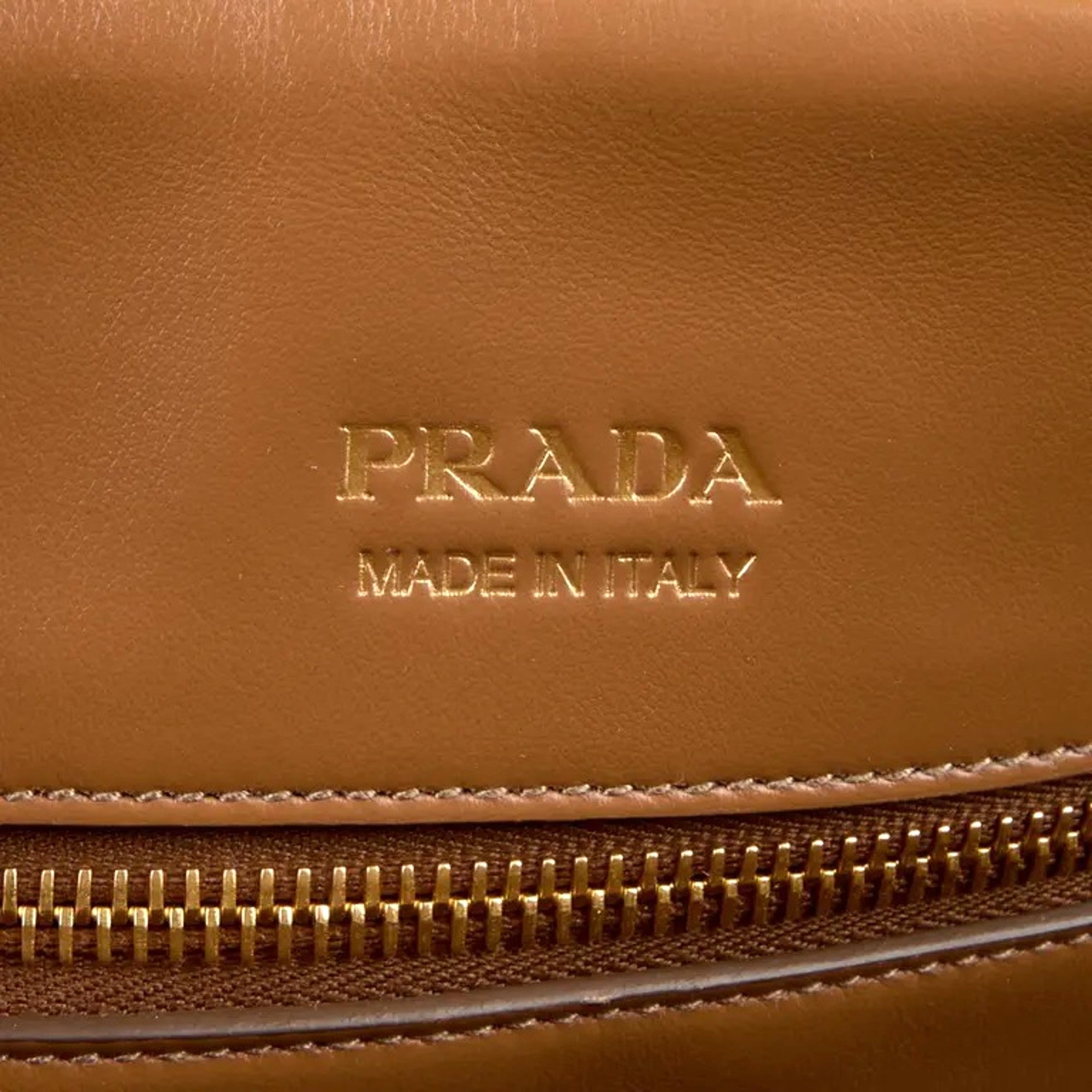 Prada Saffiano Soft Calfskin Top Handle Handbag Medium Caramel Brown -   Shop Bags LLC