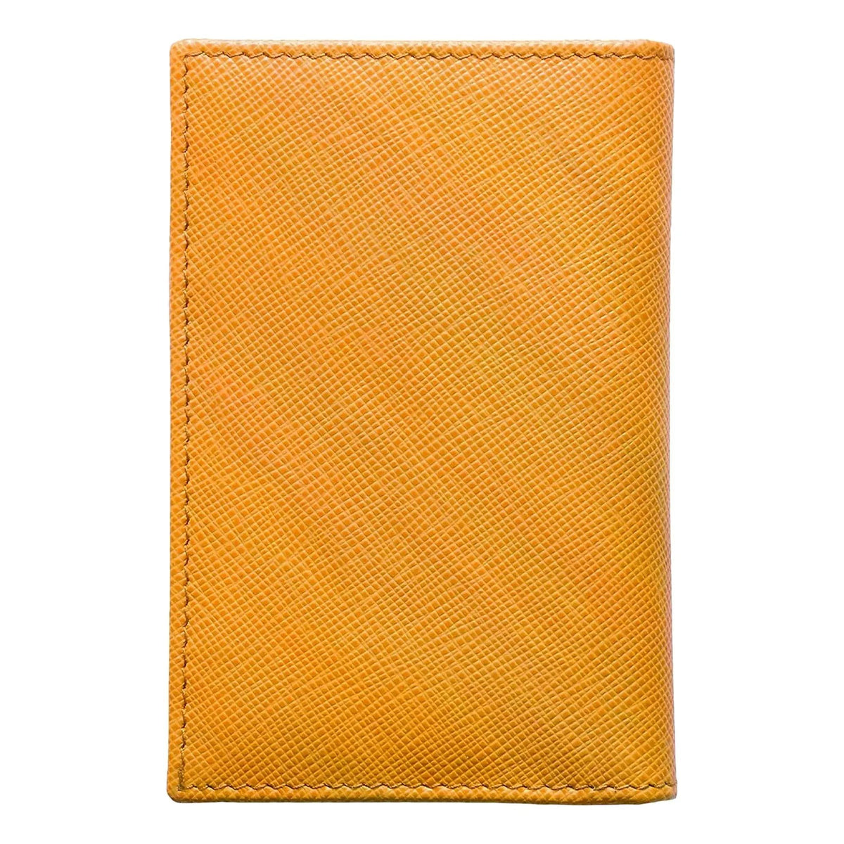 Prada Saffiano Vertical Card Holder Wallet - Elegance in Ambra