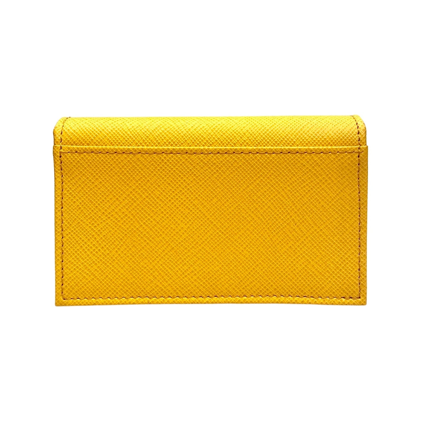 Prada Saffiano Yellow Leather Card Case Wallet - Stylish & Practical -   Shop Bags LLC 