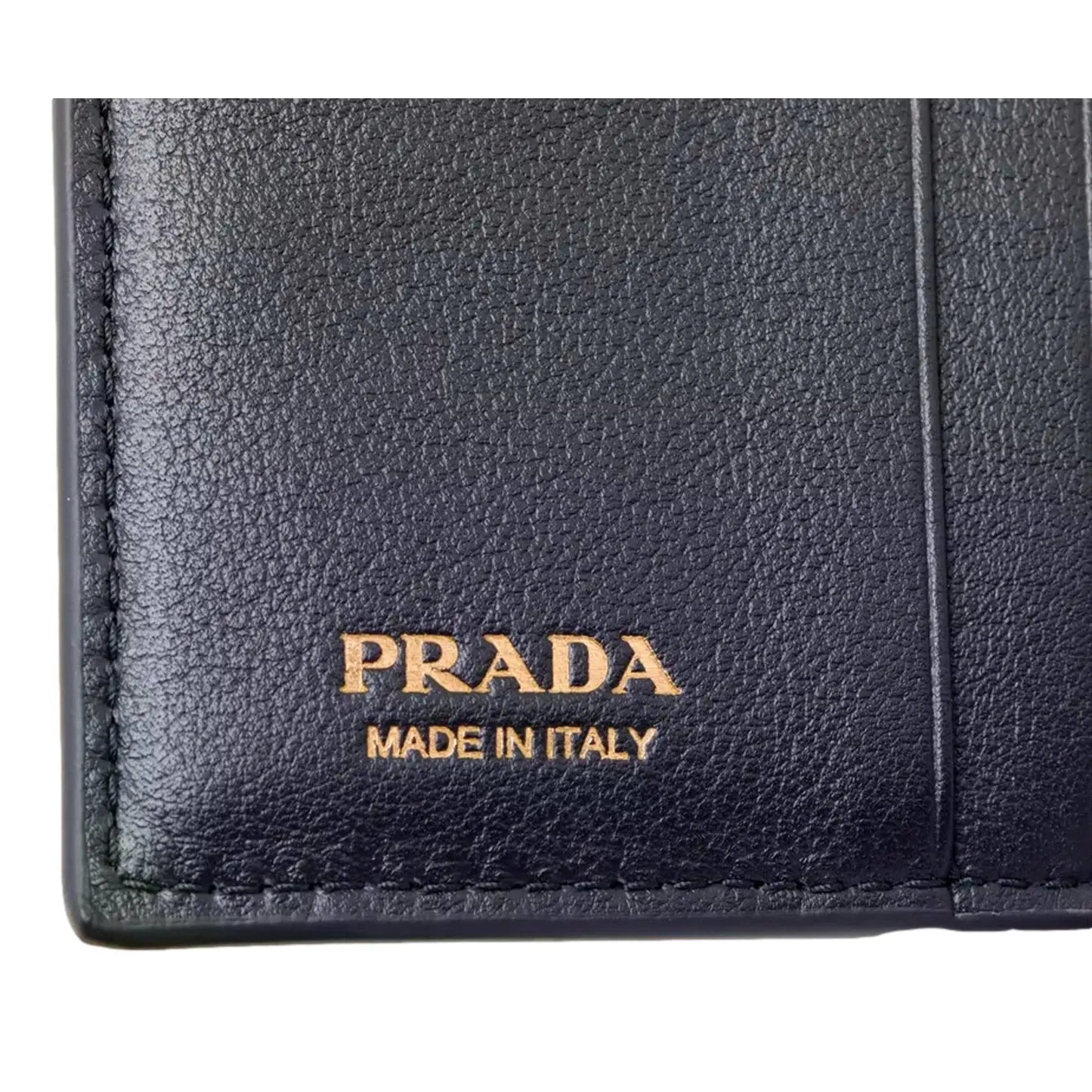 Prada Soft Calfskin Snap Bifold Wallet - Elegant Black Luxury