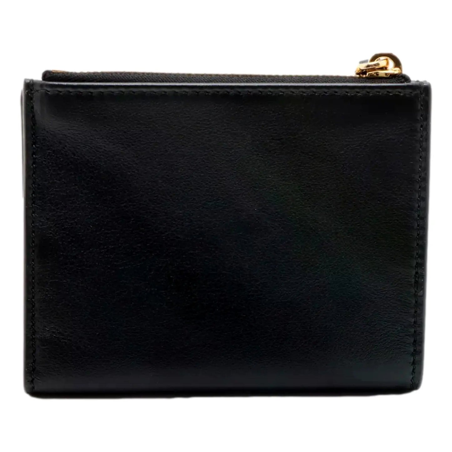 Prada Soft Calfskin Snap Bifold Wallet - Elegant Black Luxury