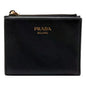 Prada Soft Calfskin Snap Bifold Wallet - Elegant Black Luxury