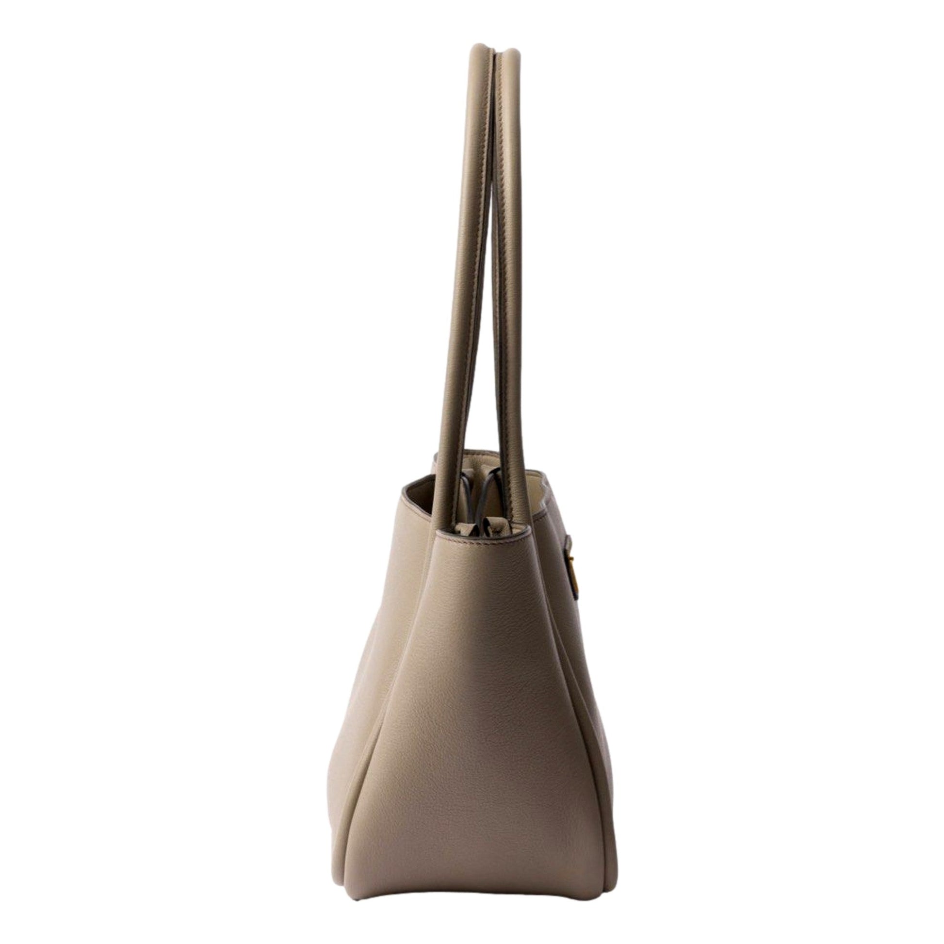 Prada Soft Grain Leather Grey Tote - Luxury & Style in Every Detail -   Shop Bags LLC