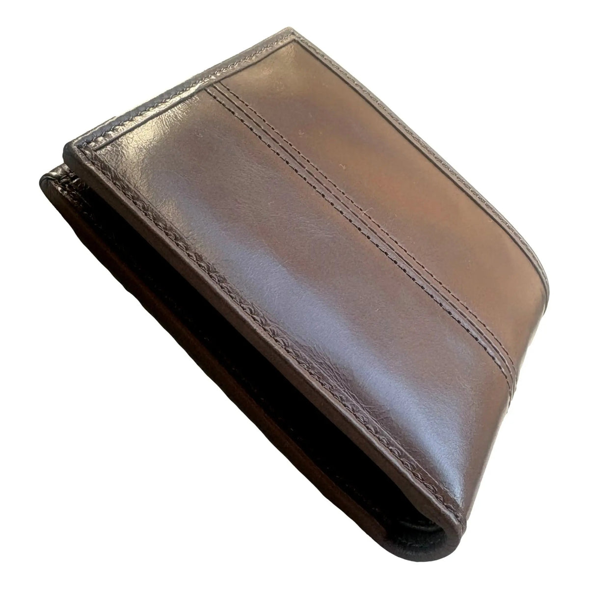 Prada Soft Lux Leather Triangle Logo Bifold Wallet in Argilla Gray