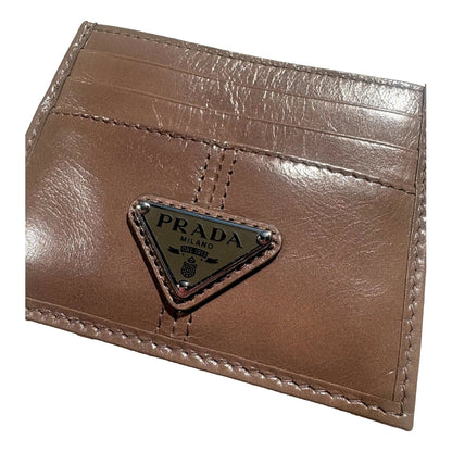 Prada Soft Lux Leather Triangle Logo Card Holder - Elegance