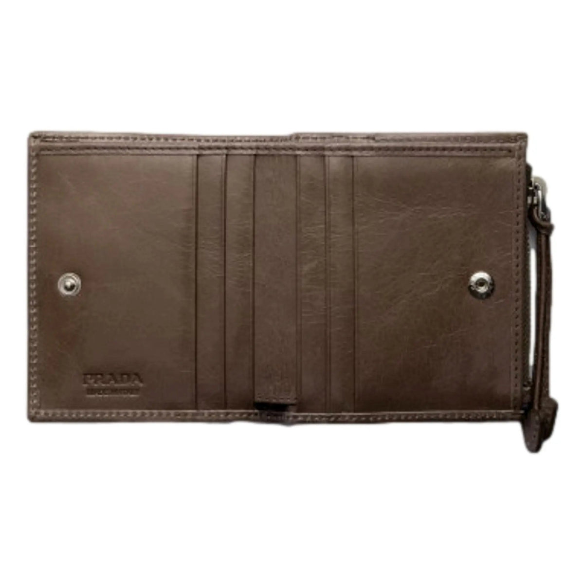 Prada Soft Lux Leather Zipper Bifold Wallet - Timeless Elegance