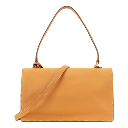Prada Soft Sound Medium Amber Orange Soft Grain Leather Shoulder Bag