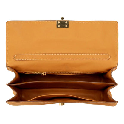 Prada Soft Sound Medium Amber Orange Soft Grain Leather Shoulder Bag