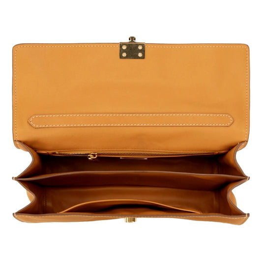 Prada Soft Sound Medium Amber Orange Soft Grain Leather Shoulder Bag