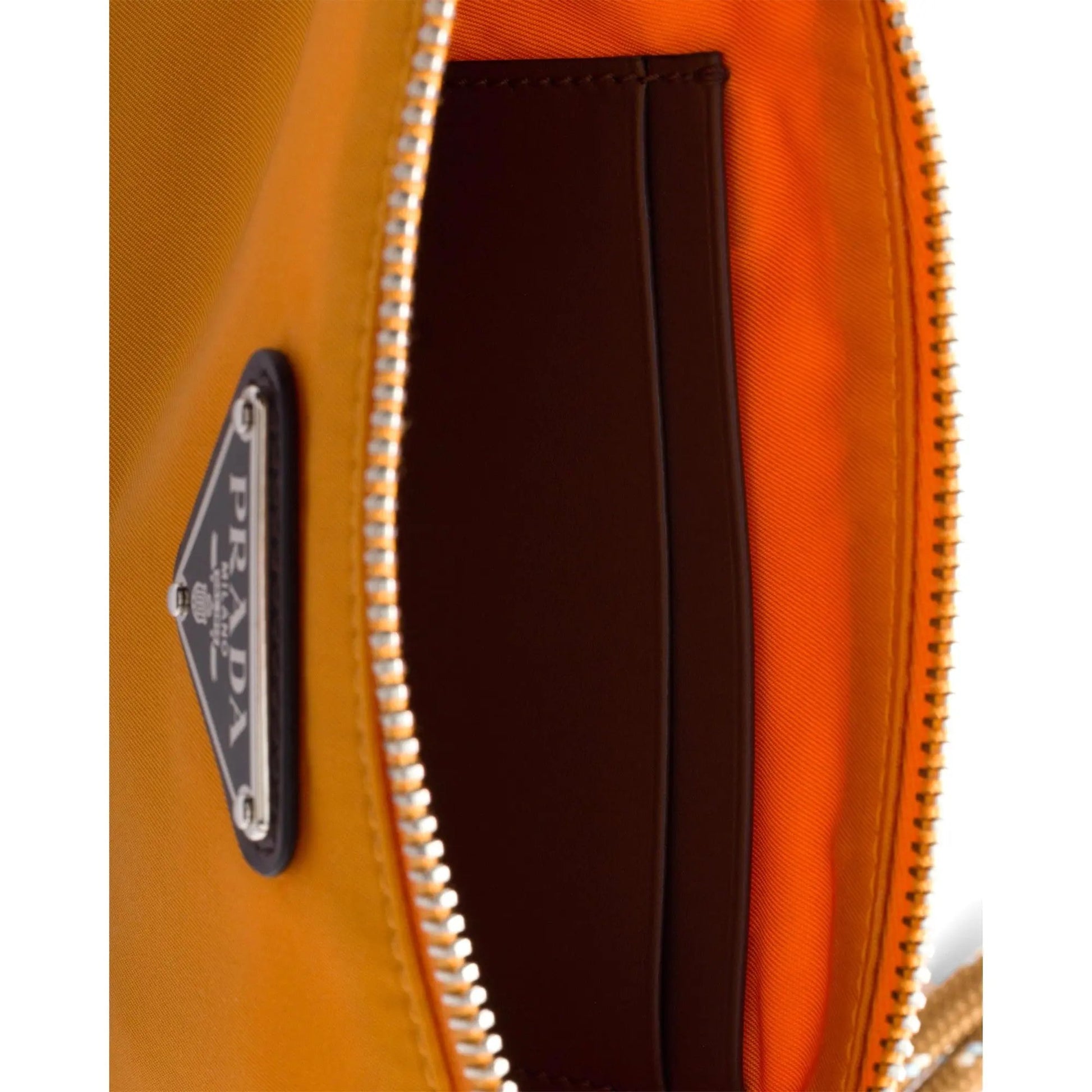 Prada Speedrock Re-Nylon Ambra Orange Nylon Leather Smartphone Holder Pouch Bag -   Shop Bags LLC 