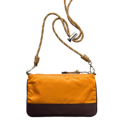 Prada Speedrock Re-Nylon Ambra Orange Nylon Leather Smartphone Holder Pouch Bag -   Shop Bags LLC 