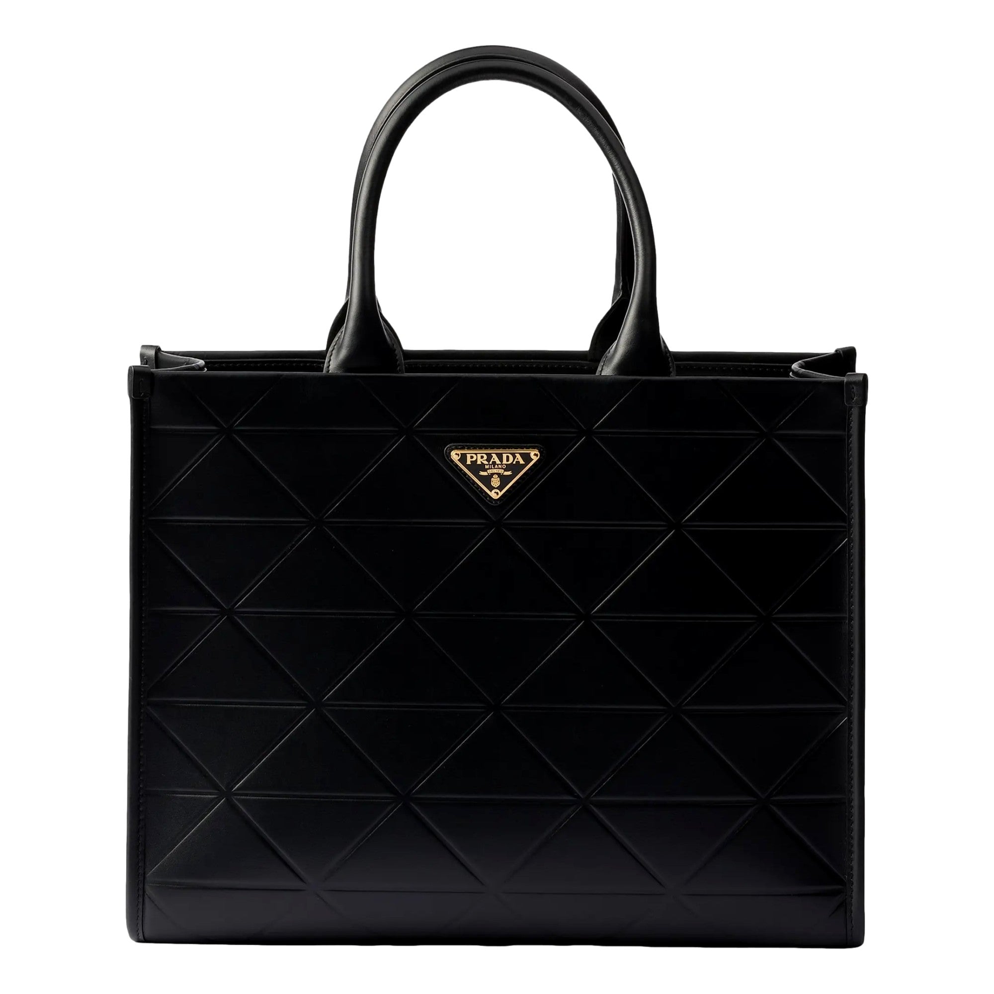 Prada Symbole Quilted Black Tote - Elegance in Calfskin Leather -   Shop Bags LLC