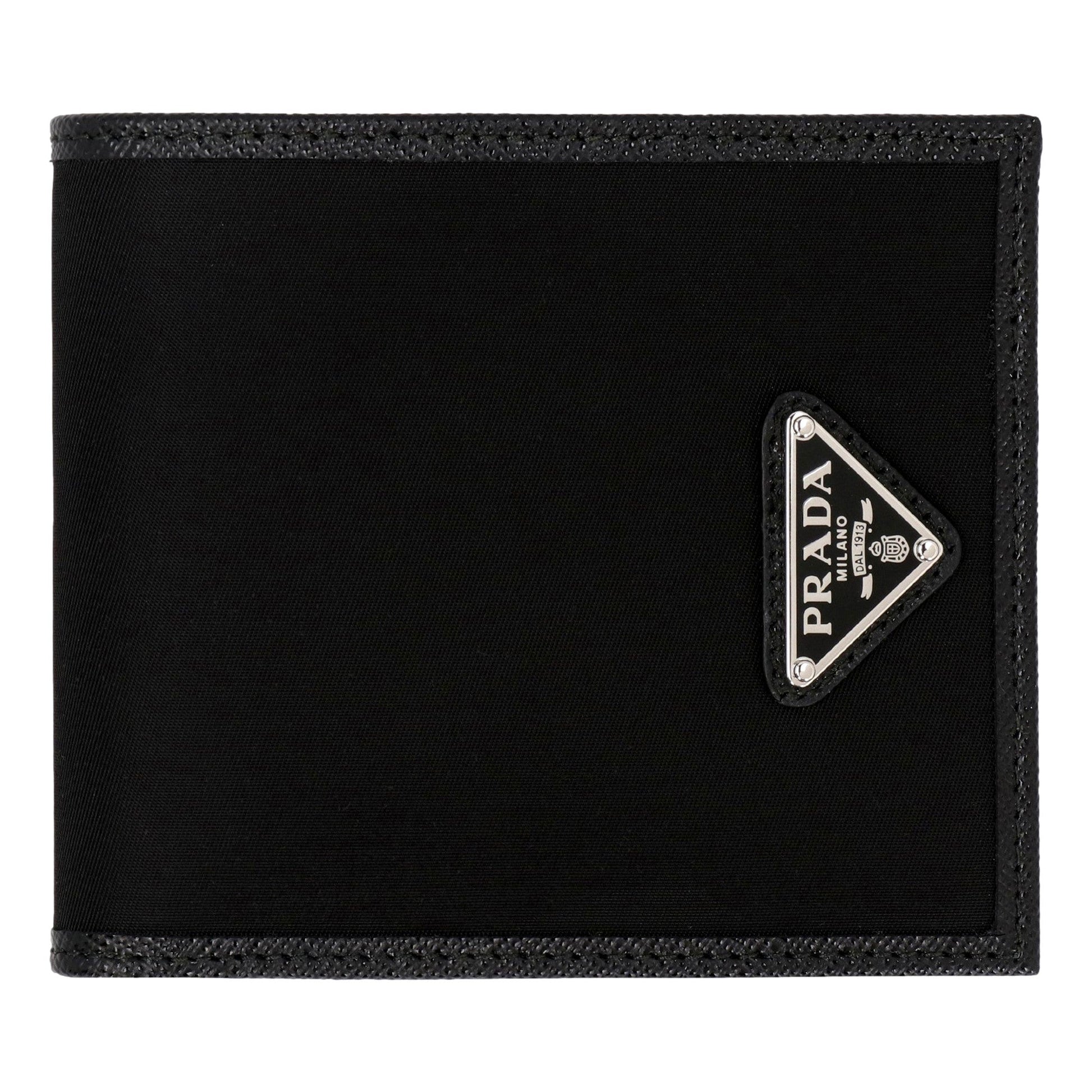 Prada Tessuto Bifold Wallet - Nylon & Saffiano Elegance -   Shop Bags LLC 