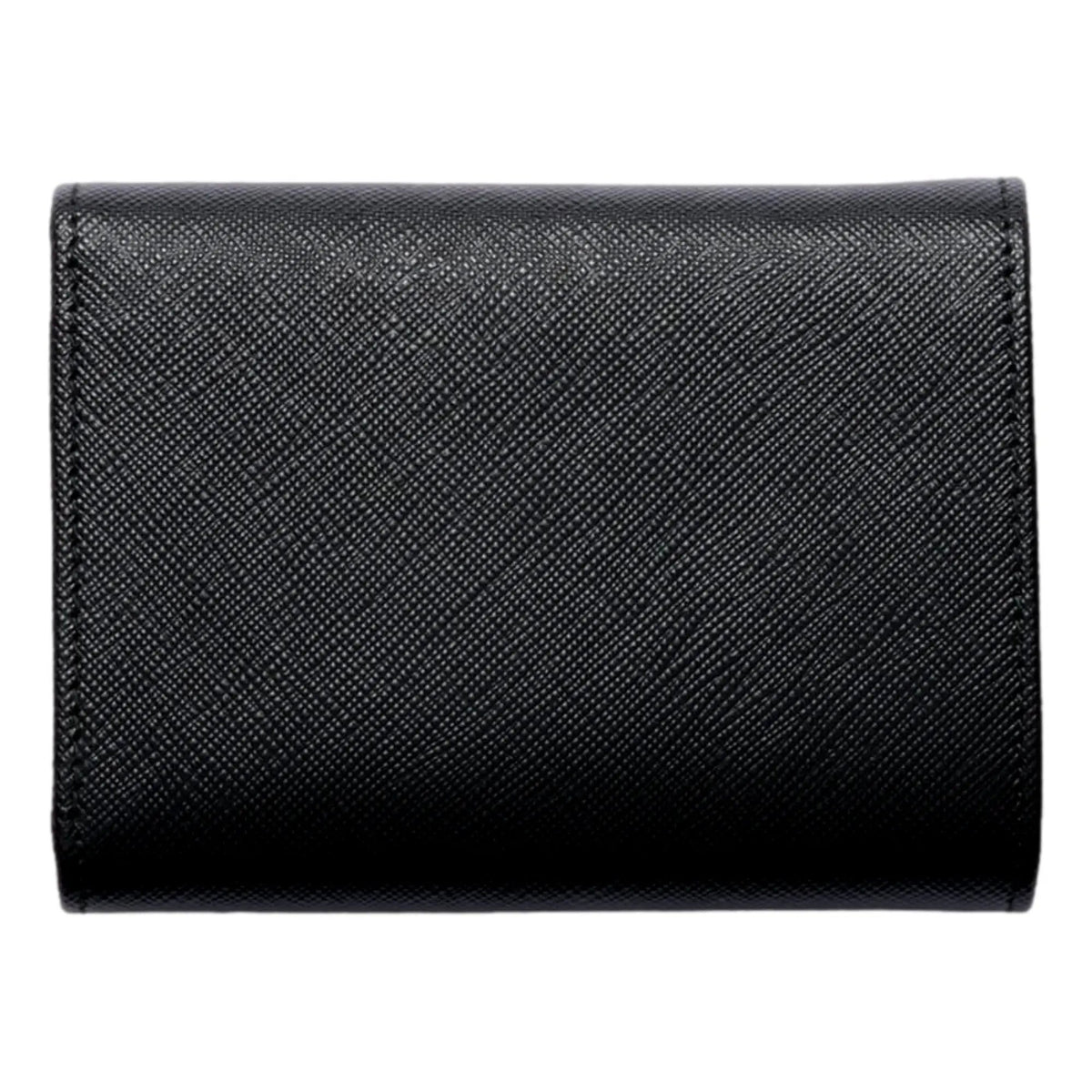 Prada Trifold Wallet: Chic Saffiano Leather with Hibiscus Flair