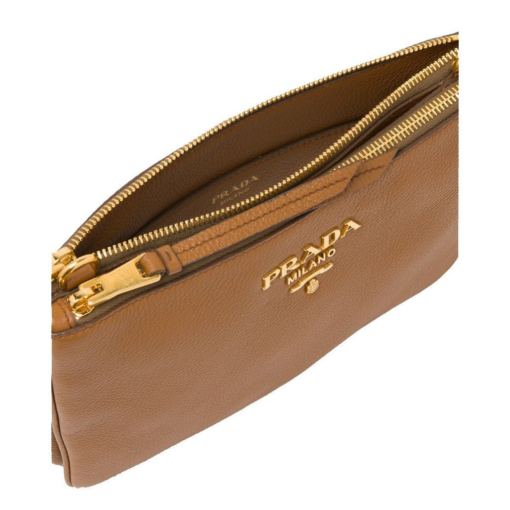 Prada Vitello Cannella Brown Crossbody - Elegance Meets Functionality -   Shop Bags LLC