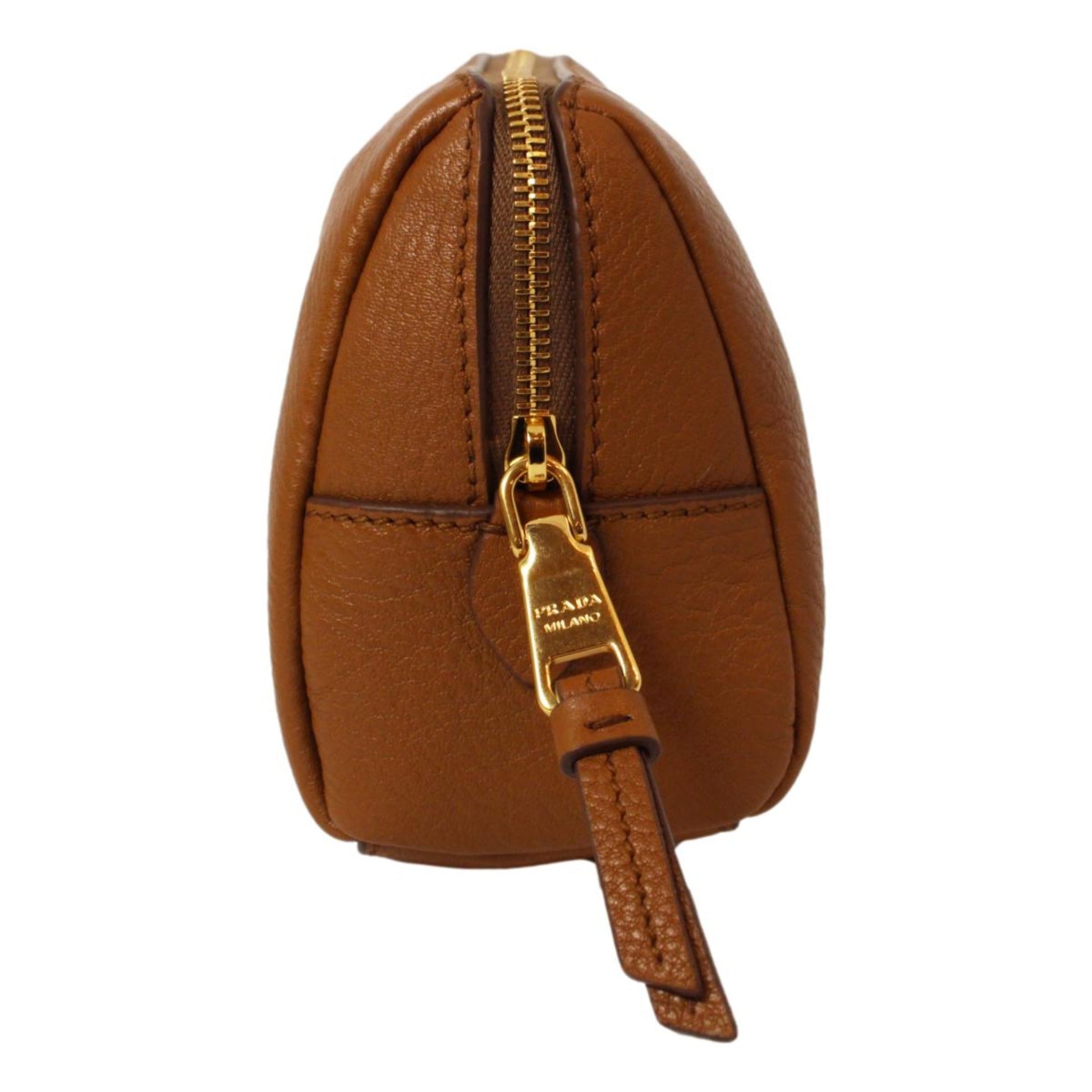 Prada Vitello Daino Cosmetic Bag Clutch Bag - Elegant Leather Style -   Shop Bags LLC 
