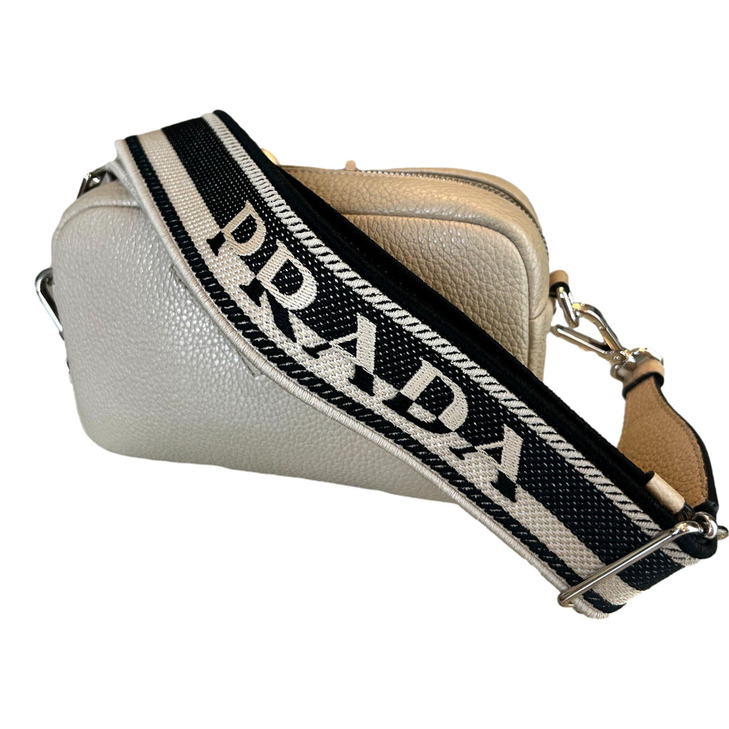 Prada Vitello Daino Leather Crossbody - Elegance Meets Versatility -   Shop Bags LLC