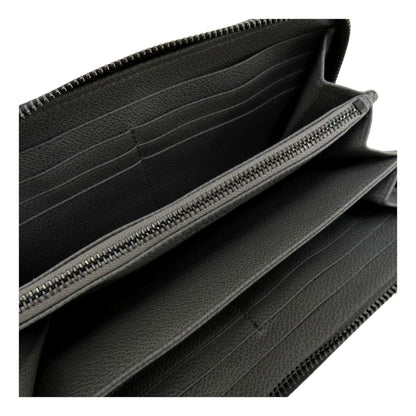 Prada Vitello Grain Wallet - Elegant Black & Grey Accessory -   Shop Bags LLC