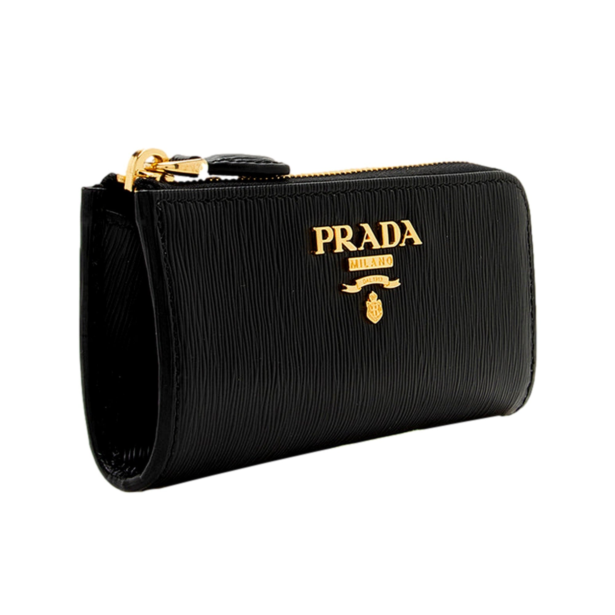 Prada Vitello Move Key Case Holder Wallet – Luxury Black Leather -   Shop Bags