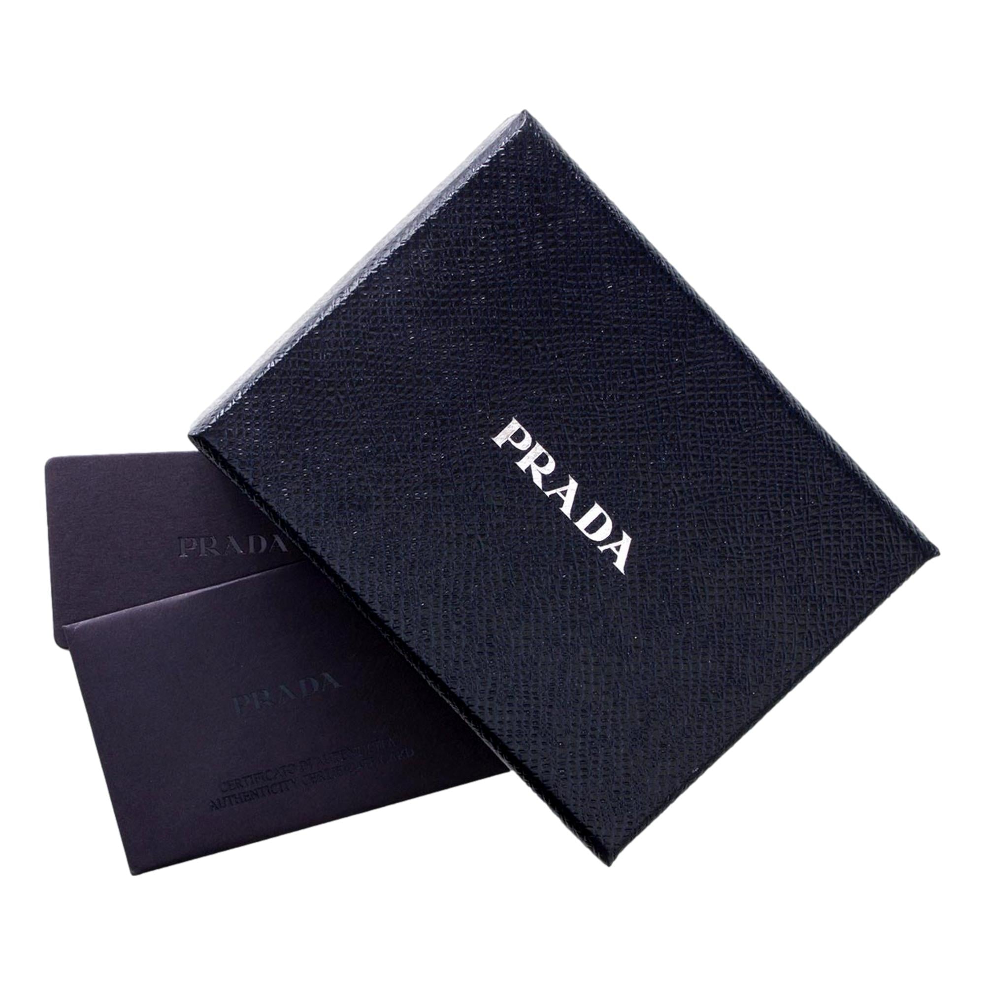 Prada Vitello Move Key Case Holder Wallet – Luxury Black Leather -   Shop Bags