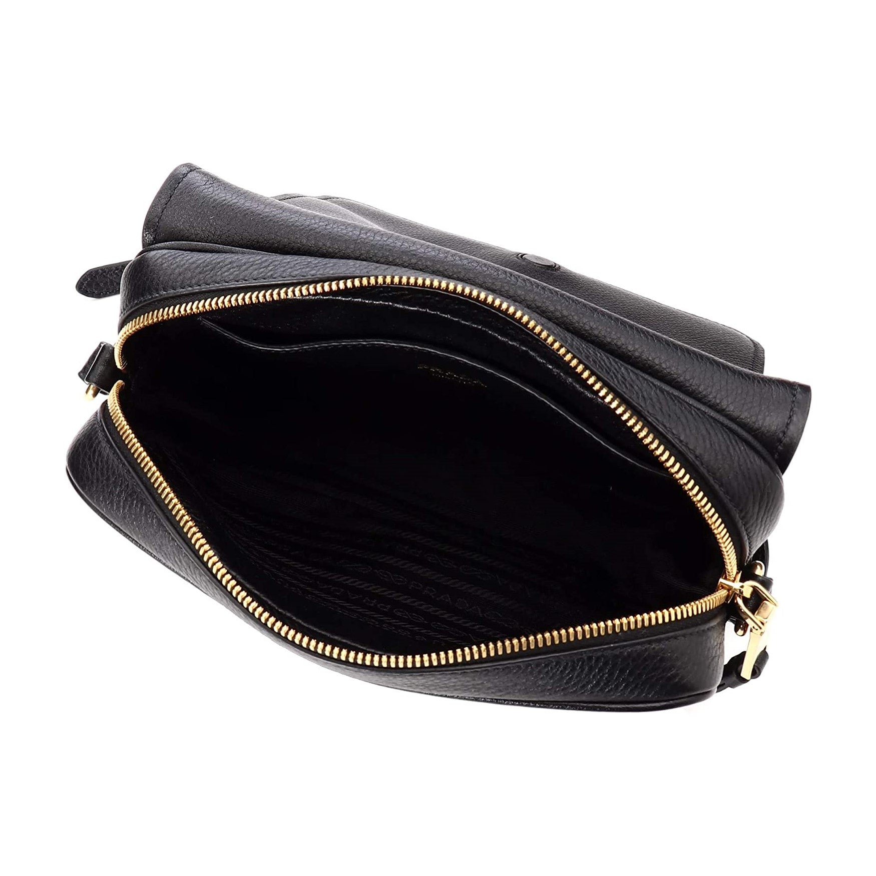 Prada Vitello Phenix Crossbody - Elegant Black Leather Flap Bag -   Shop Bags LLC