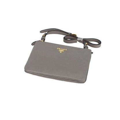 Prada Vitello Phenix Gray Crossbody - Chic Design, Ample Space -   Shop Bags LLC