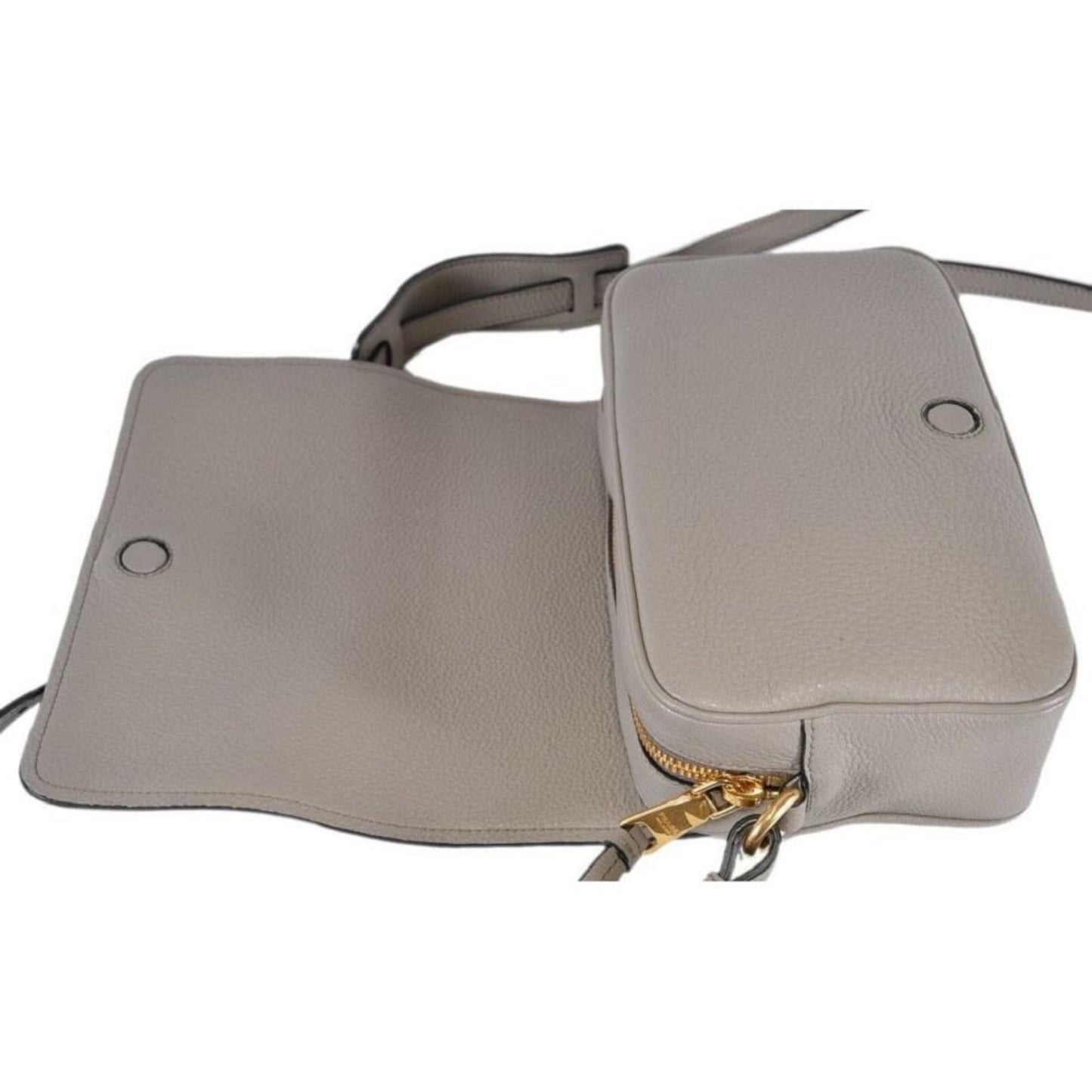 Prada Vitello Phenix Grey Leather Crossbody Bag - Chic & Versatile -   Shop Bags LLC