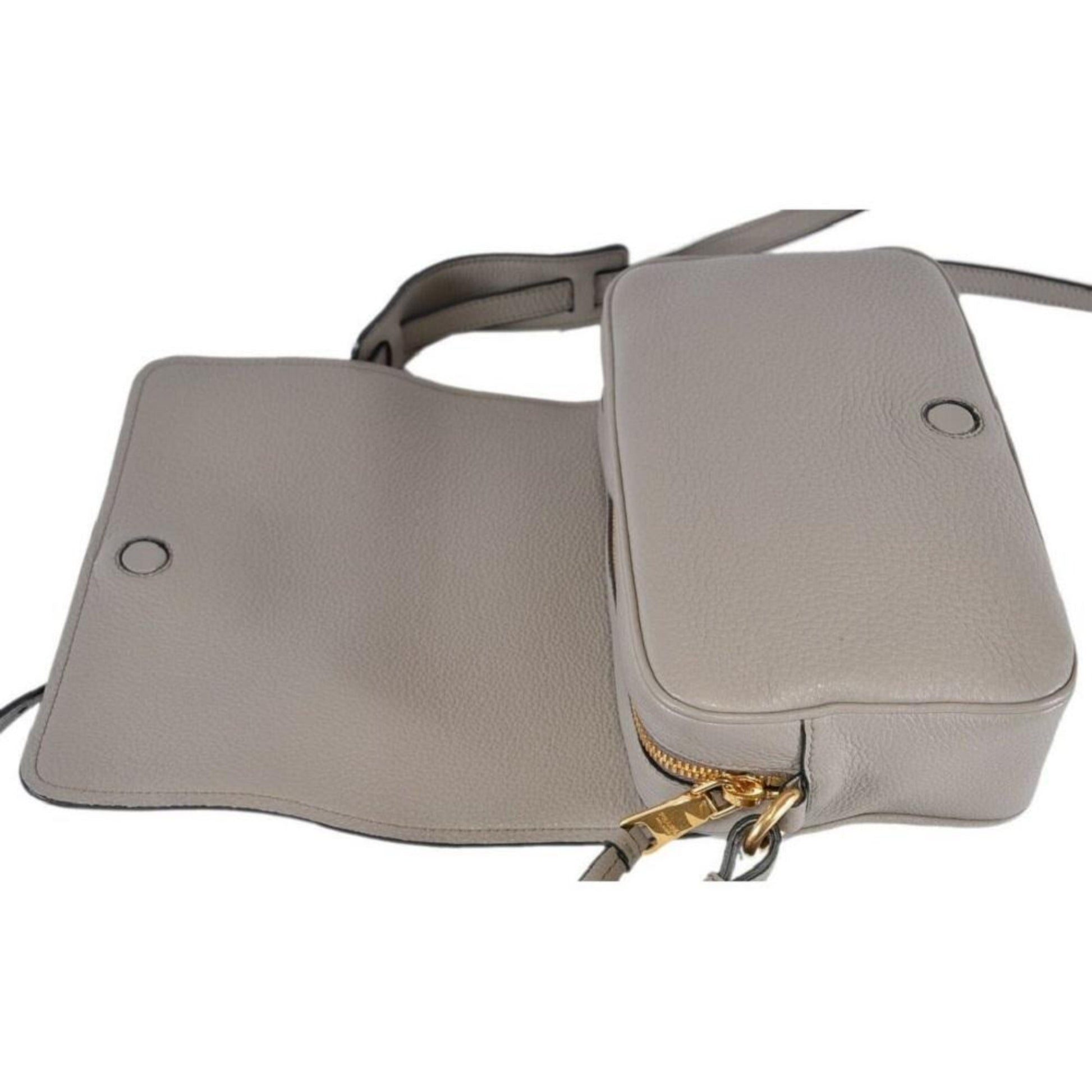 Prada Vitello Phenix Grey Leather Crossbody Bag - Chic & Versatile -   Shop Bags LLC