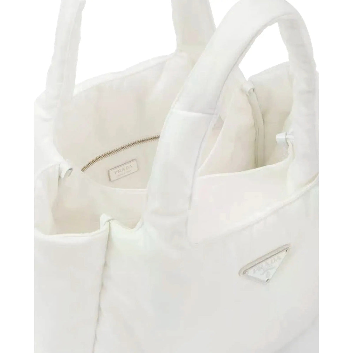 Prada White Padded Re-Nylon Large Tote Bag - Shop Bags LLC
