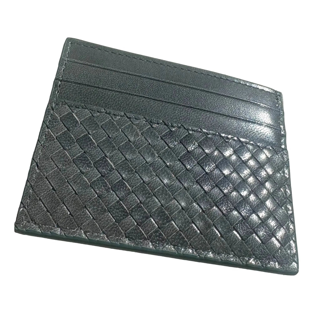 Prada Woven Leather Card Case Wallet - Elevate Your Style