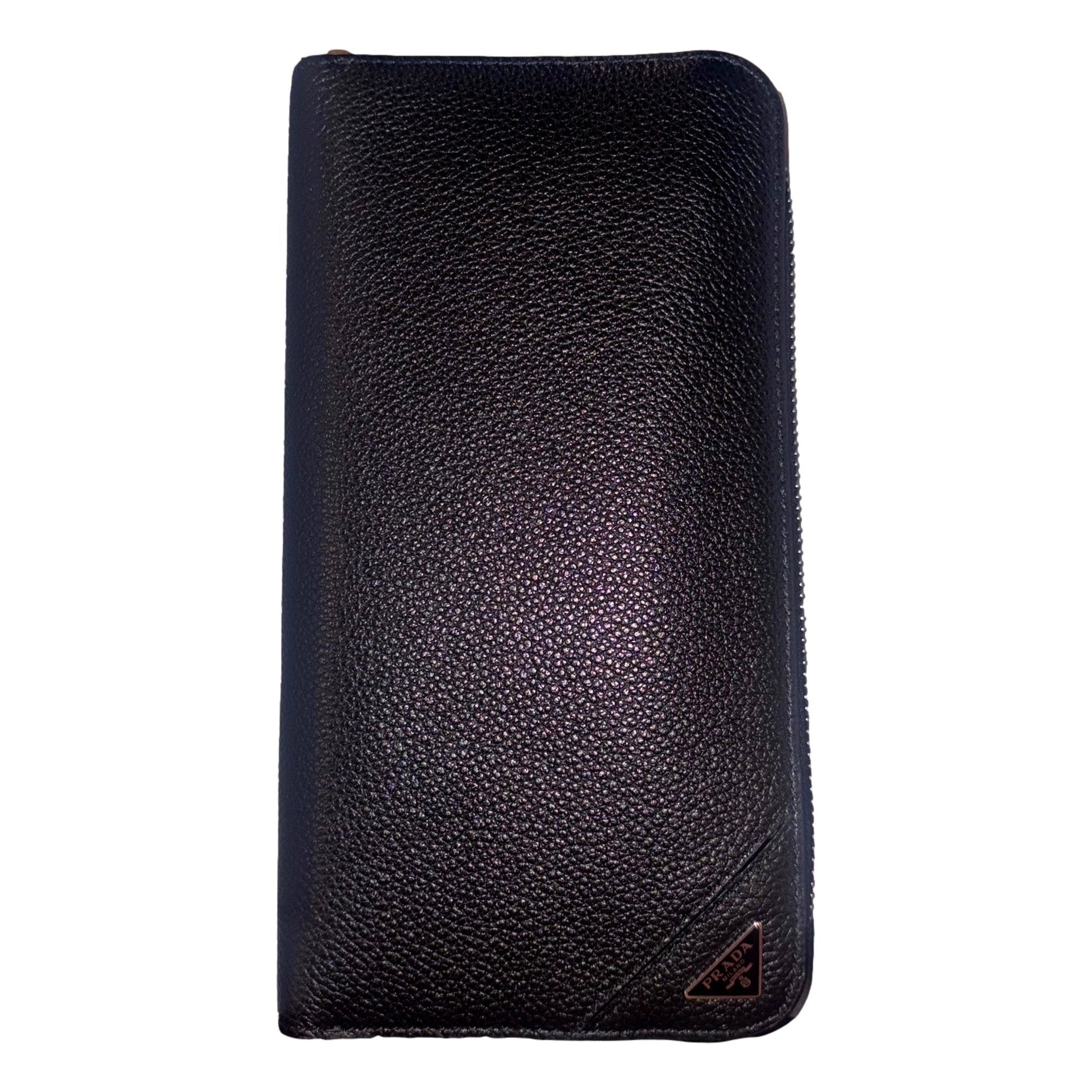 Prada Zip Around Continental Wallet - Luxury Black Leather Accessory -   Shop Bags LLC
