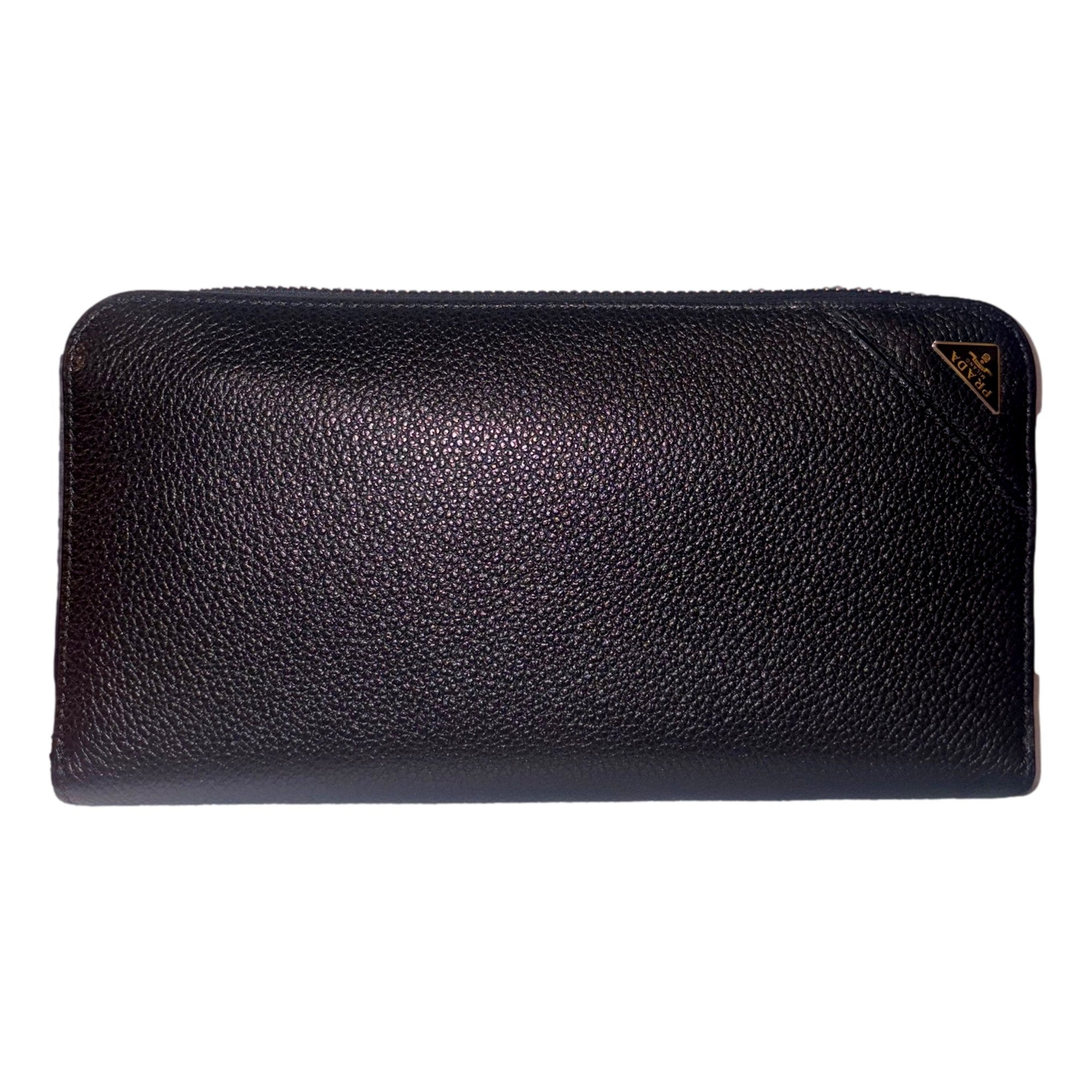 Prada Zip Around Continental Wallet - Luxury Black Leather Accessory -   Shop Bags LLC