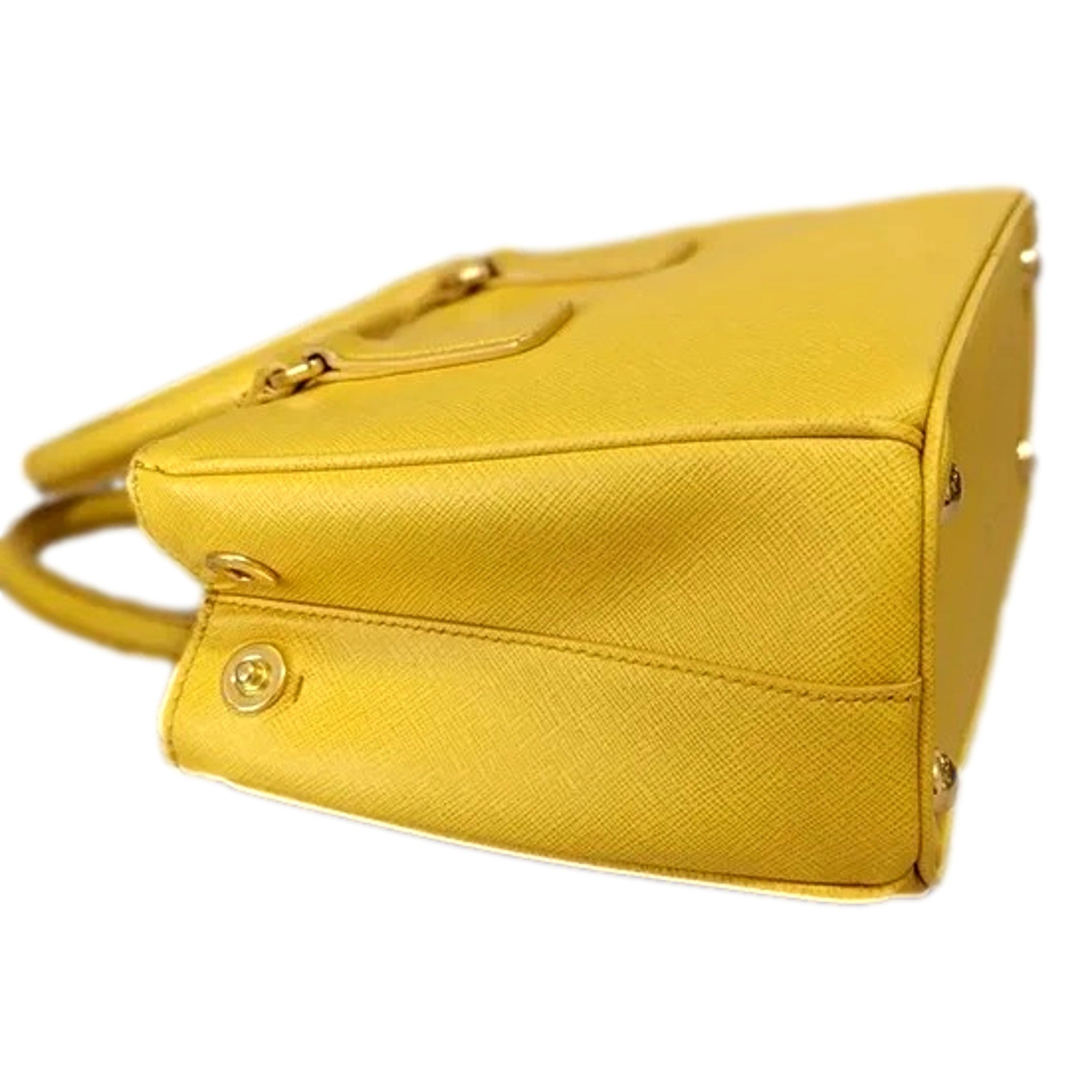 Prada's Galleria Small Tote in Sole Yellow -   Shop Bags LLC
