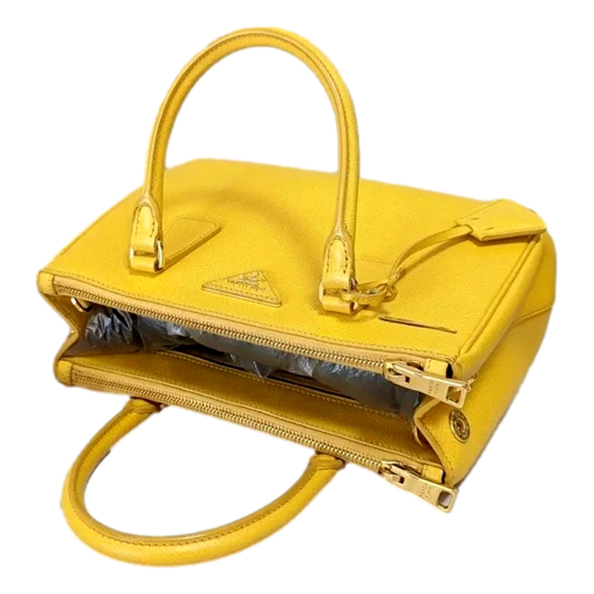 Prada's Galleria Small Tote in Sole Yellow -   Shop Bags LLC