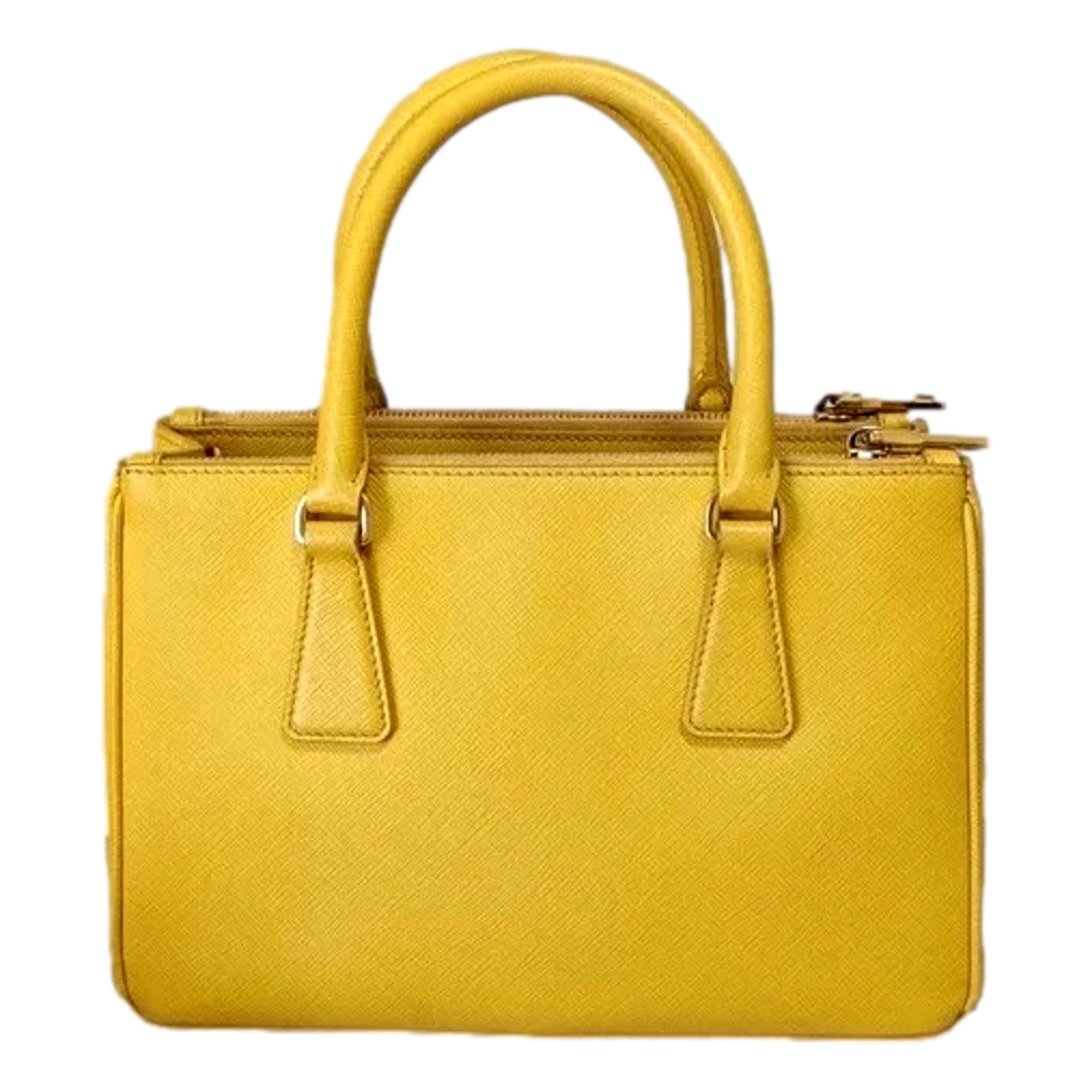 Prada's Galleria Small Tote in Sole Yellow -   Shop Bags LLC