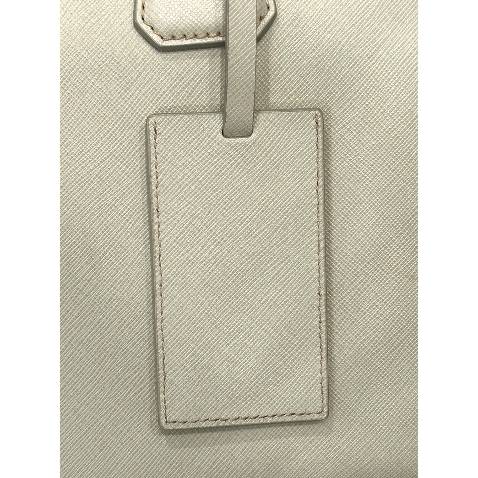 Prada’s Saffiano Leather Satchel in Ivory - Stylish & Practical Tote -   Shop Bags 