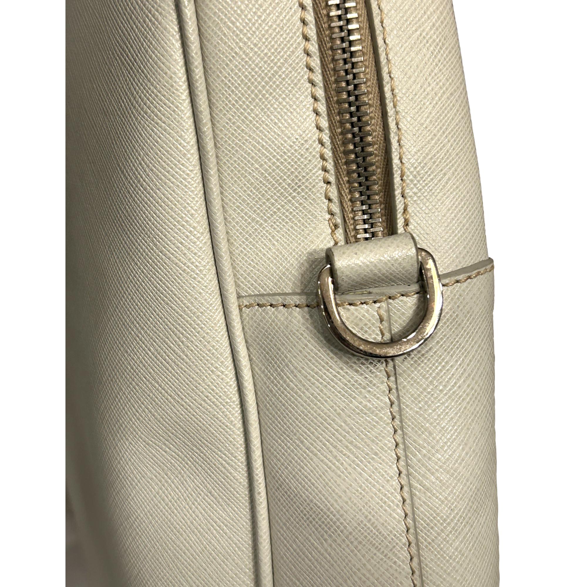 Prada’s Saffiano Leather Satchel in Ivory - Stylish & Practical Tote -   Shop Bags 
