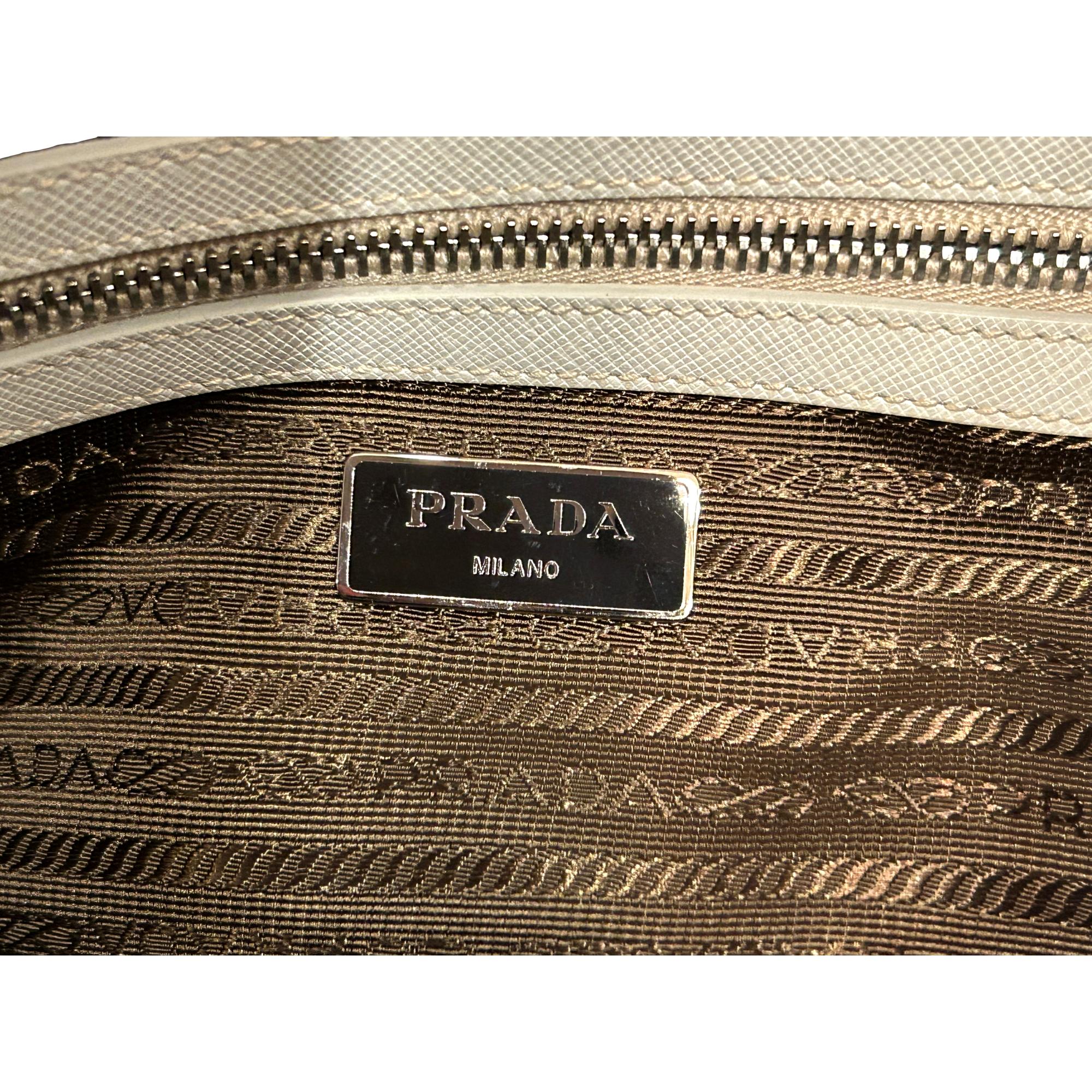 Prada’s Saffiano Leather Satchel in Ivory - Stylish & Practical Tote -   Shop Bags 