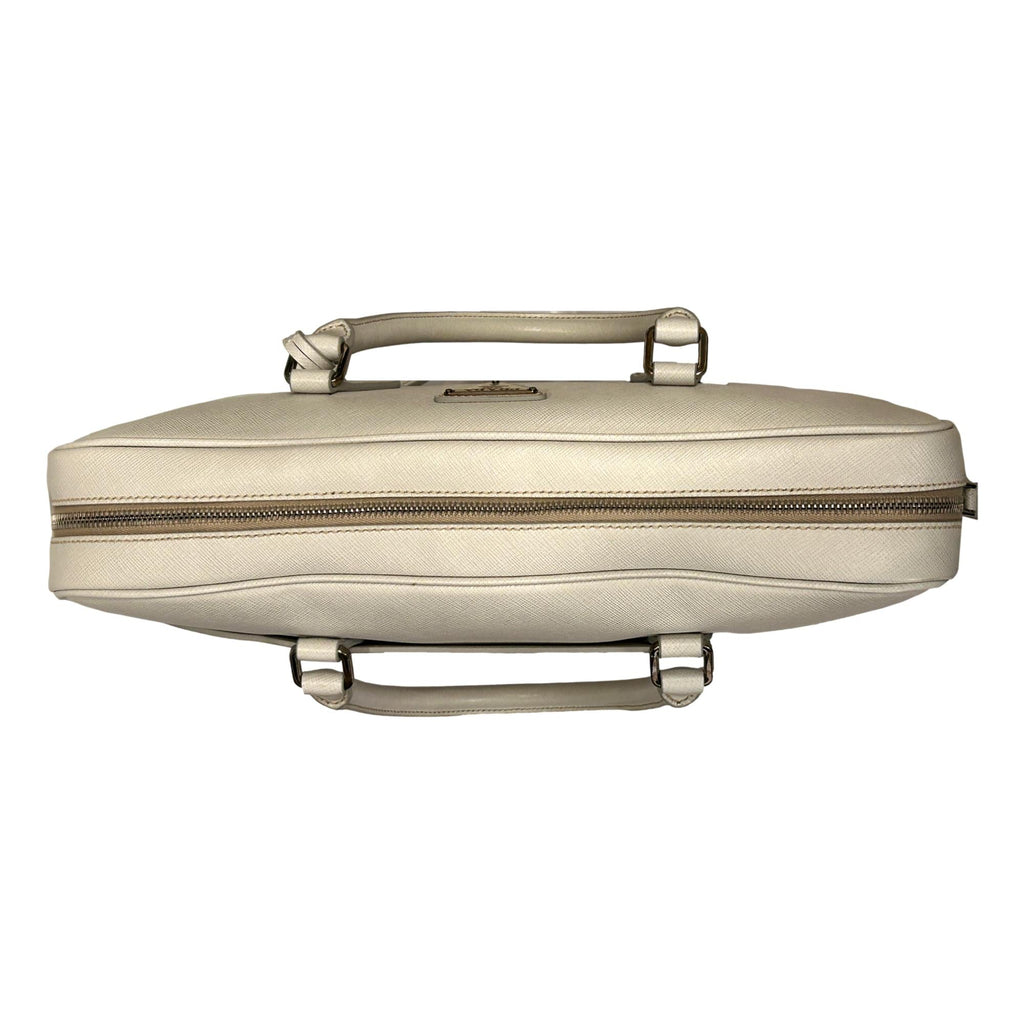 Prada’s Saffiano Leather Satchel in Ivory - Stylish & Practical Tote -   Shop Bags 